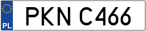 Trailer License Plate
